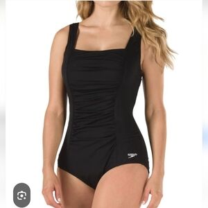 Speedo Women's Elegant Black One Piece Swimsuit